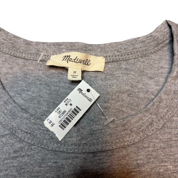 NWT Women’s Cotton Crewneck Tee Heather Ash Grey Size M Casual Basic Top - Picture 8 of 9
